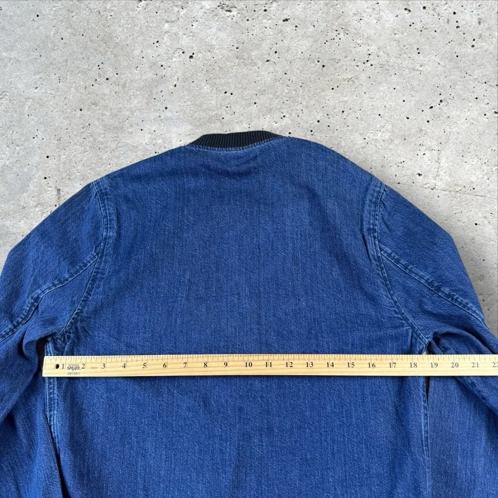 Levi's Made & Crafted Denim‎ Bomber Jacket Size 1 (S) Blue Zip Up Vintage Style